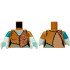 Torso Female Patchwork Ragdoll with Large Spirals Pattern / Light Aqua Arm Left with Medium Nougat Short Sleeve / Light Aqua Arm Right with Dark Turquoise Short Sleeve / Light Aqua Hands: {умерен нуга}