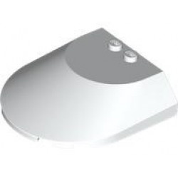 Windscreen 6 x 6 x 1 1/3 Curved: {бял}