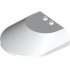 Windscreen 6 x 6 x 1 1/3 Curved: {бял}