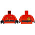Torso Black Belt, Dark Red Creases, Candy Corn, Spiral Lollipop on Back Pattern / Red Arms / Black Hands: {ярко червен}