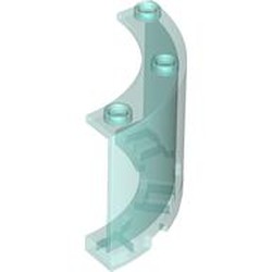 Cylinder Quarter 4 x 4 x 3: {прозрачно светло син}