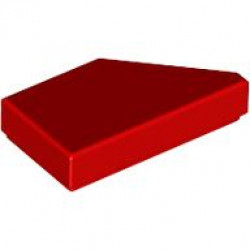 TILE 1X2, DEG. 45, CUT, LEFT: {ярко червен}