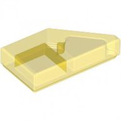 TILE 1X2, DEG. 45, CUT, LEFT: {прозрачно жълт}