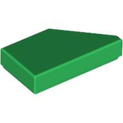 TILE 1X2, DEG. 45, CUT, LEFT: {тъмно зелен}