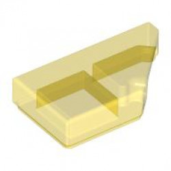 TILE 1X2, DEG. 45, CUT, RIGHT: {прозрачно жълт}