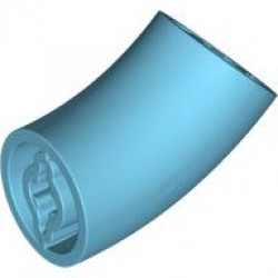 Brick, Round 2 x 2 D. 45 degrees Elbow (27.7mm Standing Height): {умерено небесносин}