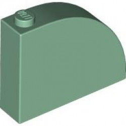 Slope, Curved 4 x 1 x 2 2/3 with Stud: {пясъчно зелен}