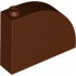 BRICK 1X4X3, OUTSIDE HALF BOW, NO. 1: {червеникаво-кафяв}