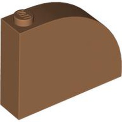 BRICK 1X4X3, OUTSIDE HALF BOW, NO. 1: {умерен нуга}