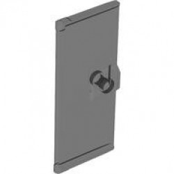 Door 1 x 3 x 6 with Stud Handle: {прозрачно черен}