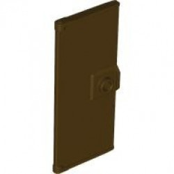 Door 1 x 3 x 6 with Stud Handle: {тъмно кафяв}