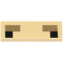 Tile 1 x 3 with Black Squares and Dark Tan Rectangles Pattern (Minecraft Baby Llama Eyes): {тухлено жълт}