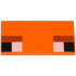 Tile 2 x 4 with White and Black Squares and Dark Orange Rectangles Pattern (Minecraft Baby Fox Eyes): {ярко оранжев}
