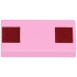 Tile 1 x 2 with 2 Dark Red Squares Pattern (Minecraft Pig Nostrils): {светло пурпурен}