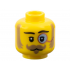 Minifigure, Head Black Eyebrows, Upper Eyelids, Dark Tan Mutton Chops, Curled Moustache and Soul Patch, Copper Monocle with Bright Light Blue Lens, Neutral Pattern: {ярко жълт}