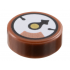 Tile, Round 1 x 1 with White Gauge with Black Pointer, Gold Circle and Copper Section Pattern: {червеникаво-кафяв}