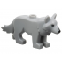 Wolf with Stud on Back with Black Eyes and Nose, Dark Bluish Gray Fur on Muzzle Pattern: {умерено каменно сив}
