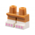 Legs Short with Molded White Lower Legs / Boots and Printed Bright Pink Toes Pattern: {умерен нуга}
