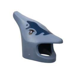 Minifigure, Headgear Head Cover, Costume Pterodactyl with Dark Blue Markings, Black and White Eyes Pattern: {пясъчно син}