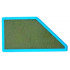 Tile, Modified 1 x 2 Wedge Left with Olive Green Surface Pattern: {умерено небесносин}