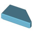 TILE 1X2, DEG. 45, CUT, LEFT: {умерено небесносин}