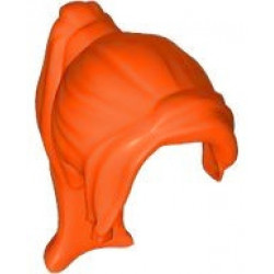 Minifigure, Hair Female Ponytail Long with Side Bangs: {червеникаво-оранжев}