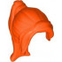 Minifigure, Hair Female Ponytail Long with Side Bangs: {червеникаво-оранжев}