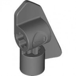 LEFT BASE PLATE 2X3, W/ CROSS HOLE: {тъмно каменно сив}