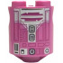 Brick, Round 2 x 2 x 2 Robot Body with White Panel, Magenta Lines and Rectangles and Black and Silver Droid Details Pattern (QT-KT): {ярко пурпурен}