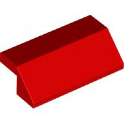 ROOF TILE 2X4, DEG. 45, W/O KNOBS: {ярко червен}