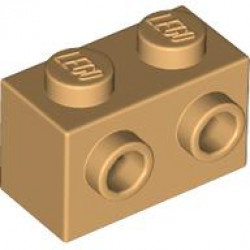 BRICK 1X2 W. 2 KNOBS: {умерен тан}