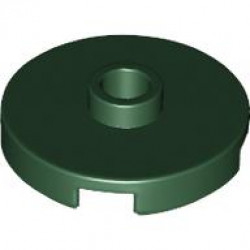 PLATE ROUND W. 1 KNOB: {земно зелен}