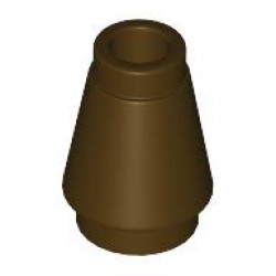 NOSE CONE SMALL 1X1: {тъмно кафяв}