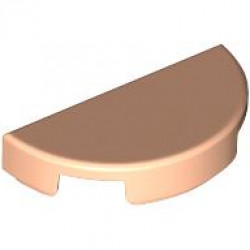 TILE 1X2, W/ 1/2 CIRCLE: {светло нуга}