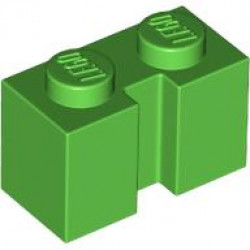 BRICK 1X2 W. GROOVE: {ярко зелен}