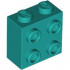 BRICK 1X2X1 2/3 W/4 KNOBS: {ярко синьо-зелен}