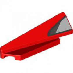 LEFT DESIGN ELEMENT 1X5X11/3, NO. 2: {ярко червен}