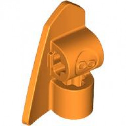 RIGHT BASE PLATE 2X3, W/ CROSS HOLE: {ярко оранжев}