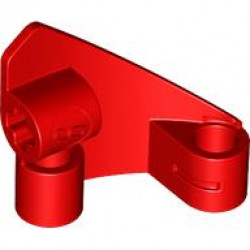 Technic, Panel Curved # 9 3 x 3 Tapered Left: {ярко червен}