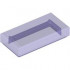 FLAT TILE 1X2: {прозрачно ярко синьо-виолетов}