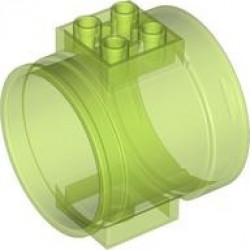 Cylinder Tube, Straight: {прозрачно ярко зелен}