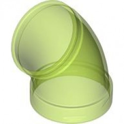 Cylinder Tube, Curved 45 degrees: {прозрачно ярко зелен}