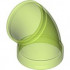 Cylinder Tube, Curved 45 degrees: {прозрачно ярко зелен}