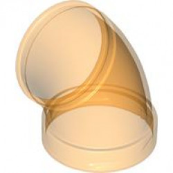 TUBE, CURVED 45 DEG.: {прозрачно ярко оранжев}