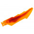 Propeller 1 Blade 14L with 2 Axle Holes and Jagged Edges (Sword Blade) with Marbled Dark Red Pattern: {прозрачно ярко оранжев}