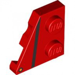 LEFT PLATE 2X2, 27 DEG., NO. 3: {ярко червен}