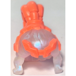 Minifigure, Hair Female Short with Bangs with Molded Coral Braided Ponytail and Tiara Pattern: {прозрачен опал}