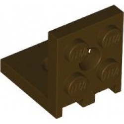 Bracket 2 x 2 - 2 x 2 with 2 Holes: {тъмно кафяв}