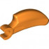 Barb / Claw / Horn / Tooth with Clip, Curved: {ярко оранжев}