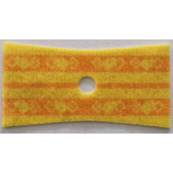 Minifigure Poncho Cloth with Dark Orange Stripes and Squares Pattern: {ярко жълт}